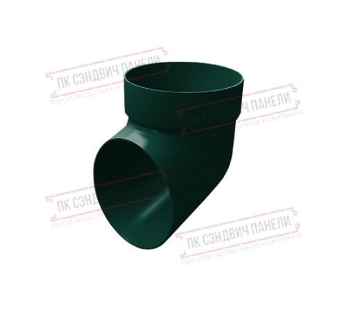 Колено сливное ПВХ зелёный RAL 6005