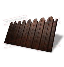 Профнастил фигурный С10 - 0,45 Окрас - А, Print Elite с пленкой Cherry Wood.
