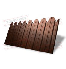 Профнастил фигурный С10 - 0,45 Окрас - Б, Print Elite с пленкой Choco Wood.