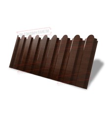 Профнастил фигурный С20 - 0,45 Окрас - Б, Print Elite Choco Wood.