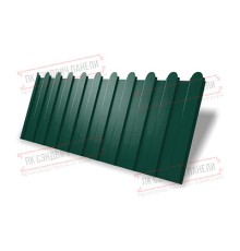Профнастил фигурный C8 - 0,45 Drap RAL 6005 зеленый мох.