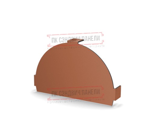 Заглушка конька круглого простая PURMAN-Argillite-0.5