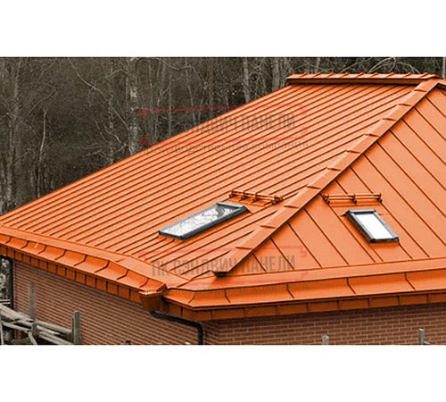 Кликфальц Pro 0,45 Полиэстер RAL2004 оранжевый с пленкой на замках