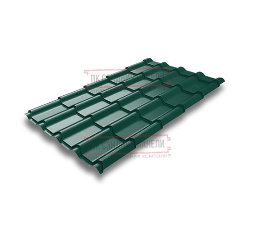 Металлочерепица Камея RAL6005 Quarzit-0.5