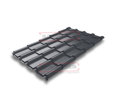 Металлочерепица Камея RAL7024 Quarzit lite-0.5