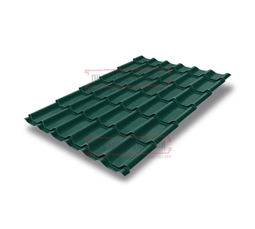 Металлочерепица классик плюс RAL6005 Quarzit lite-0.5