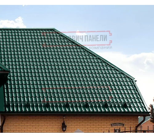 Металлочерепица Классик RAL6005 Drap-0,45