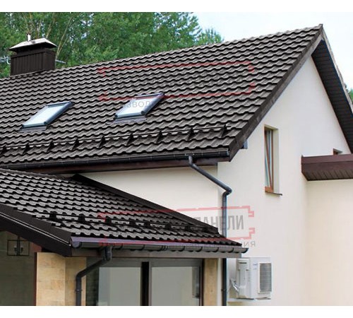 Металлочерепица Квинта плюс 3D RR32 Quarzit lite-0,5
