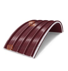 Сэндвич-панели арочные с пенополистиролом, ширина 1000 мм, толщина 250 мм, 0.5/0.5, RAL3005