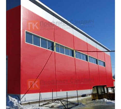 Сэндвич панели гладкие с пенополиизоциануратом, ширина 1200 мм, толщина 200 мм, 0.5/0.5, RAL3020