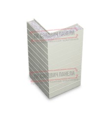 Горизонтальная угловая сэндвич-панель из пенополистирола, ширина 1200мм, толщина 175мм, 0.5/0.5, RAL9002