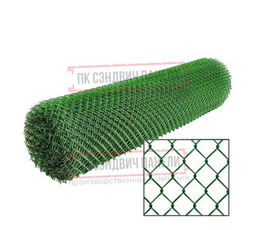 Сетка рабица ППК RAL, 1,5x10 м, ячейка 55x55x2,5.