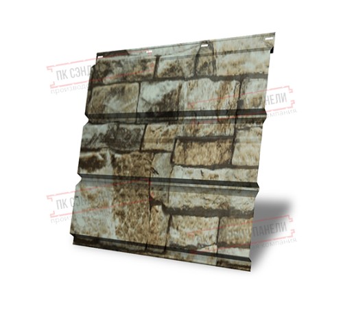 Софит металлический без перфорации 0,45 Print Elite с пленкой Fine Stone
