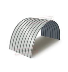 Профнастил МП20ПГ-0.5, Ширина-1100, Полиэстер RAL7047